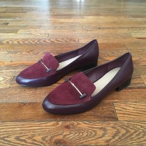 Aldo Burgundy Suede Flat Loafers